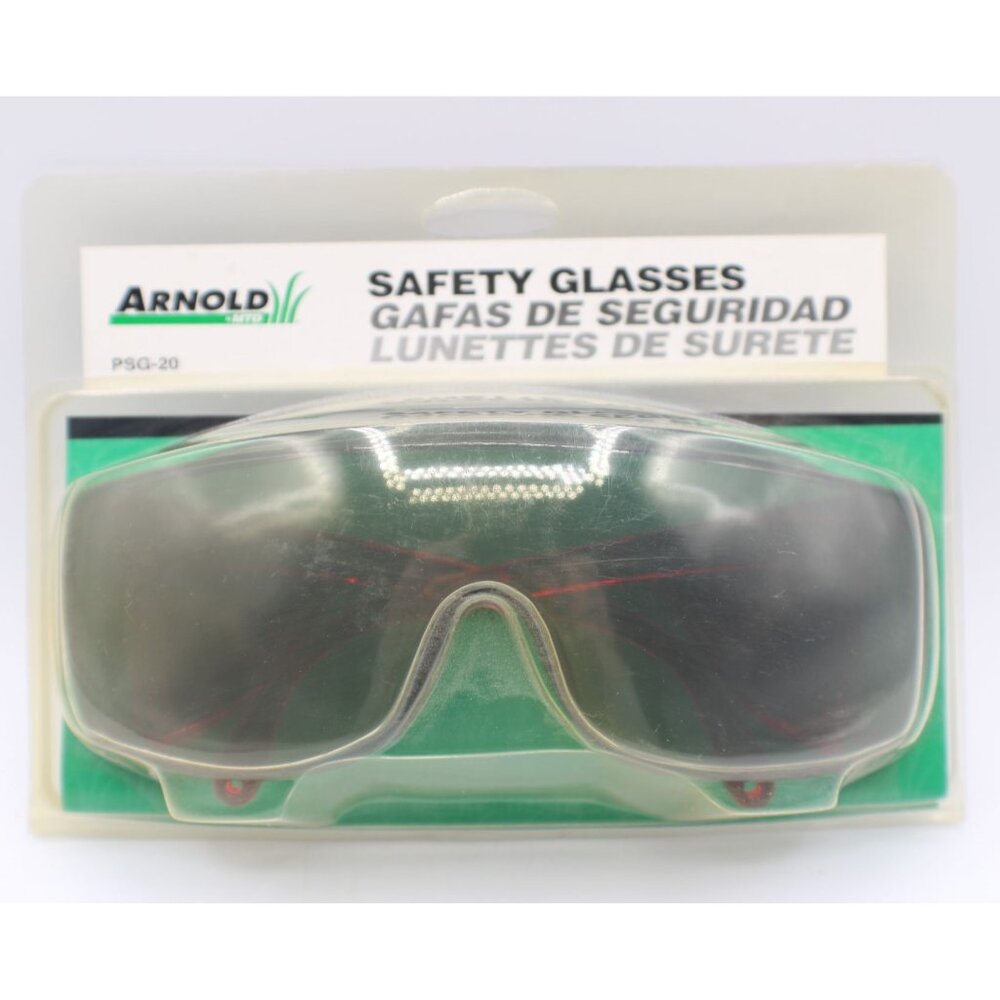 Arnold Safety Glasses UV Protection Side-Shields Fits Over Other Glasses OS Red